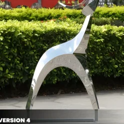 Statues & Sculptures Wildlife|Stags & Deers^Dynamic Deer 100cm Metal Garden Sculpture