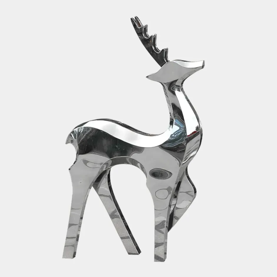 Statues & Sculptures Wildlife|Stags & Deers^Dynamic Deer 158cm Metal Garden Sculpture