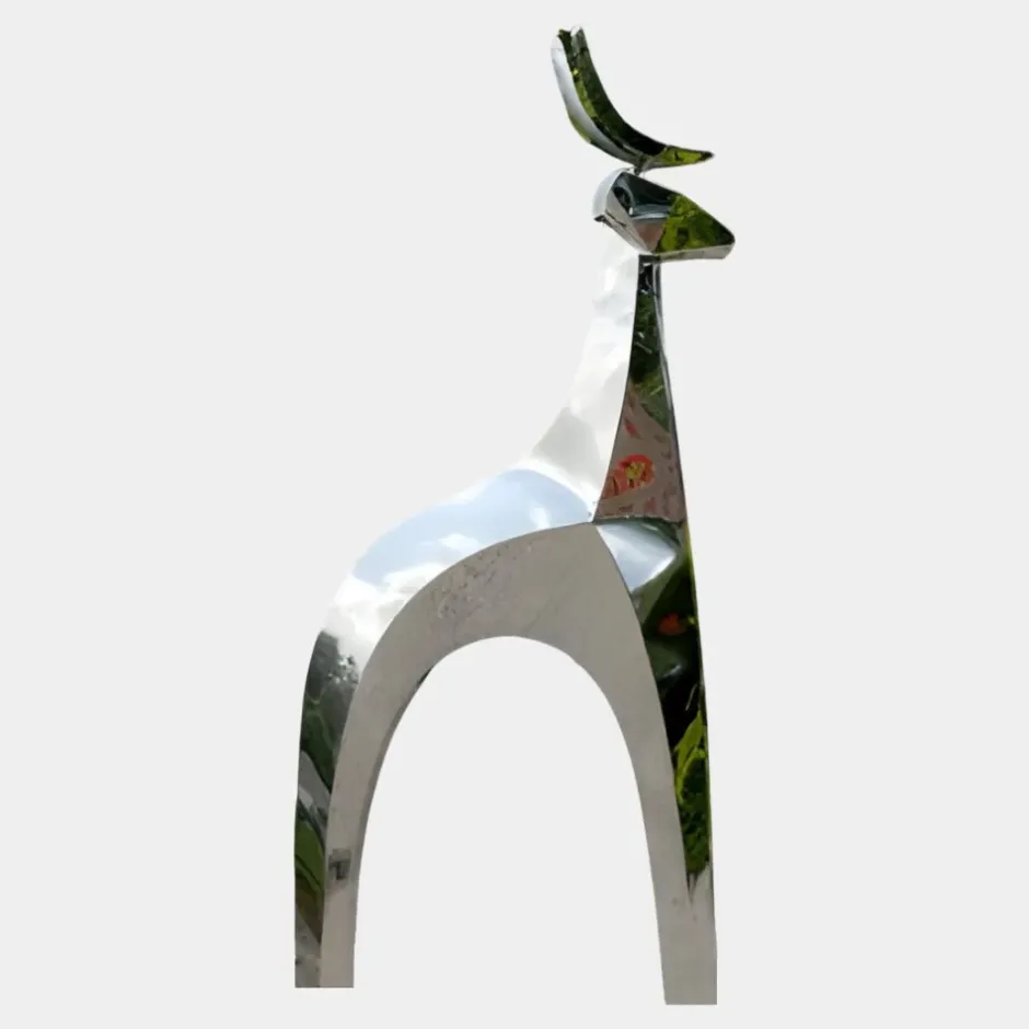 Statues & Sculptures Wildlife|Stags & Deers^Dynamic Deer 156cm Metal Garden Sculpture