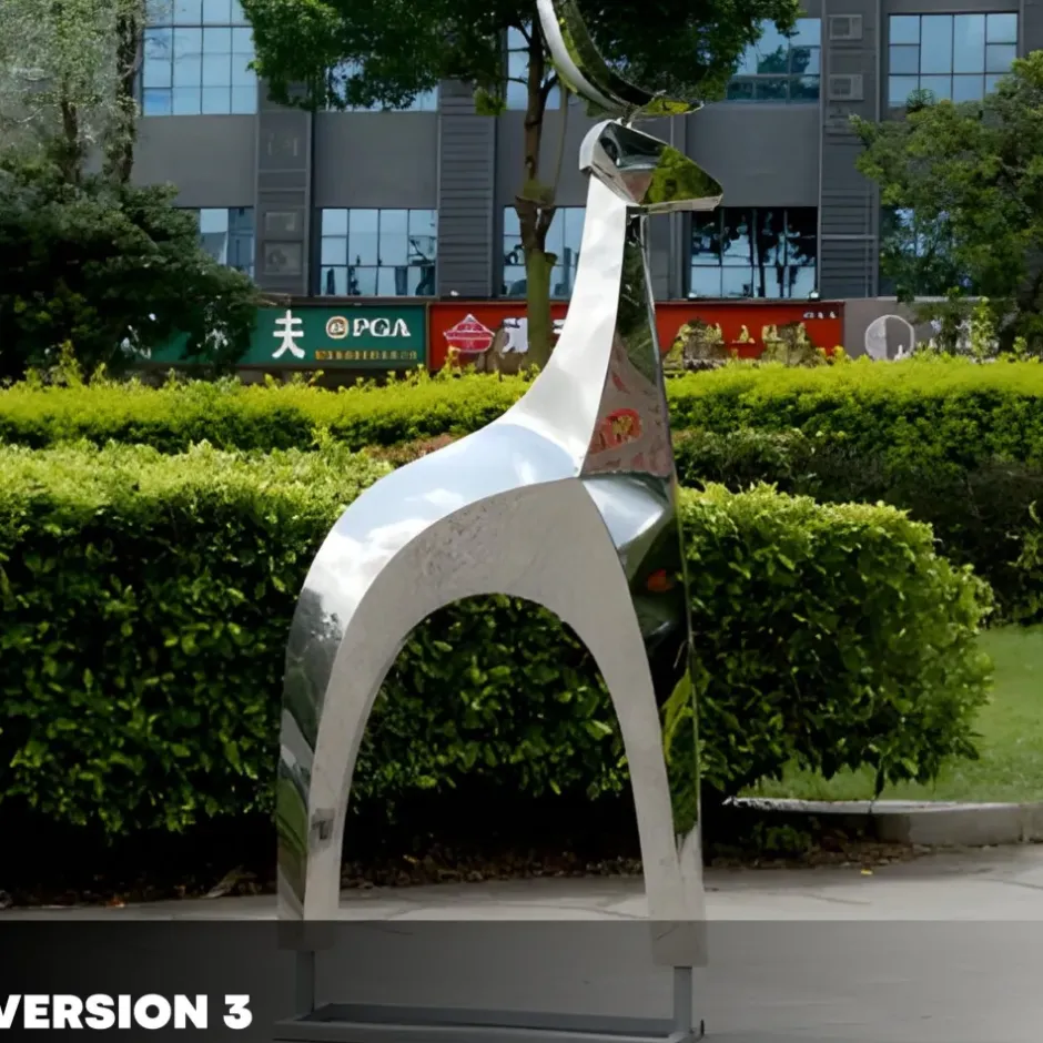 Statues & Sculptures Wildlife|Stags & Deers^Dynamic Deer 156cm Metal Garden Sculpture
