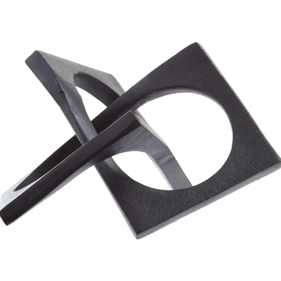 Statues & Sculptures Table Top|Abstract^Dynamic Horizons 13cm Black Metal Indoor Sculpture