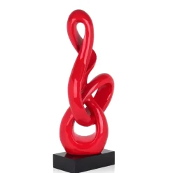 Statues & Sculptures Table Top|Floor Standing^Dynamic Twist 58cm Red Resin Indoor Sculpture