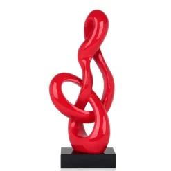 Statues & Sculptures Table Top|Floor Standing^Dynamic Twist 58cm Red Resin Indoor Sculpture