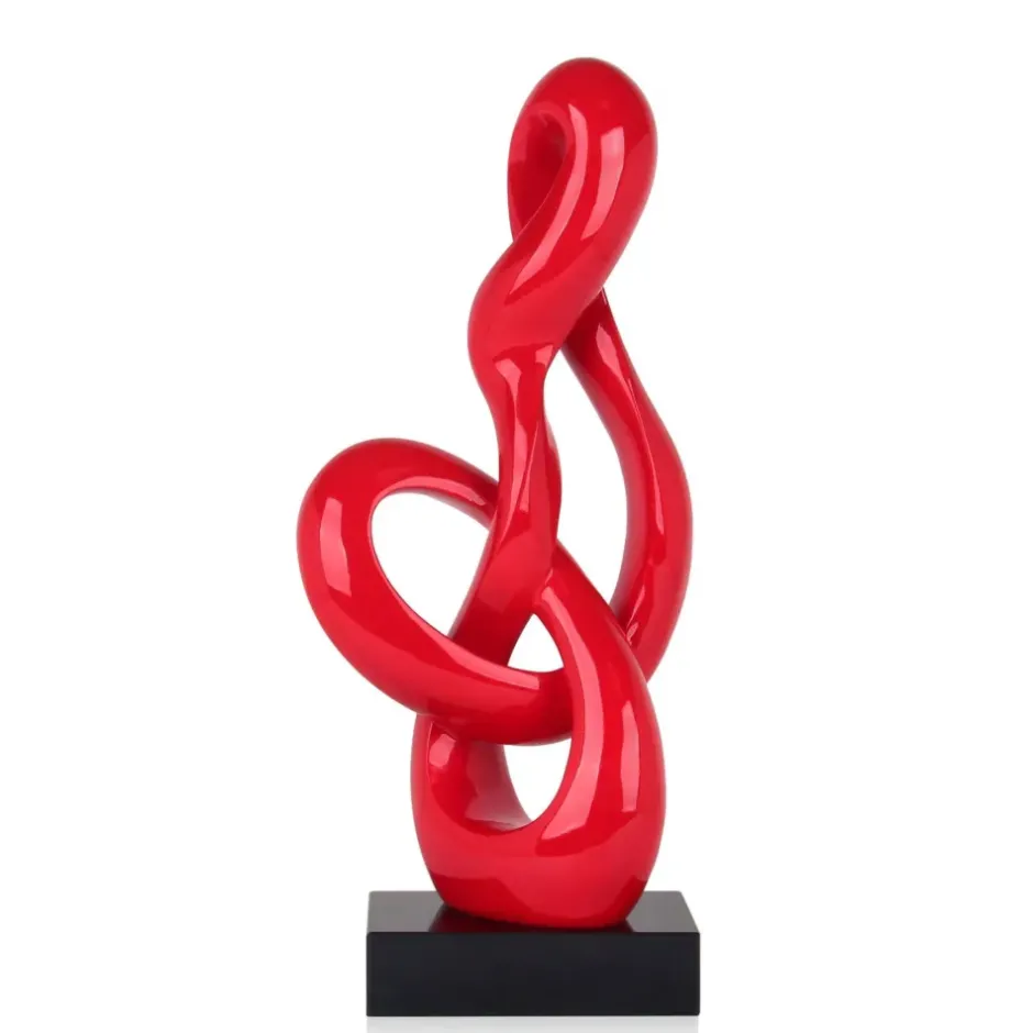 Statues & Sculptures Table Top|Floor Standing^Dynamic Twist 58cm Red Resin Indoor Sculpture