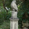 Statues & Sculptures Eagles|Modern^Eagle on Floral Pedestal Modern Stone Garden Statue