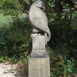 Statues & Sculptures Eagles|Modern^Eagle on Modena Pedestal Modern Stone Garden Statue