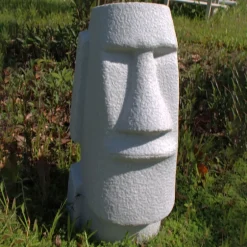 Statues & Sculptures Easter Island Heads^Easter Island Head 70cm Granite Resin Garden Ornament