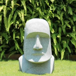 Statues & Sculptures Easter Island Heads^Easter Island Head 80cm Stone Garden Ornament