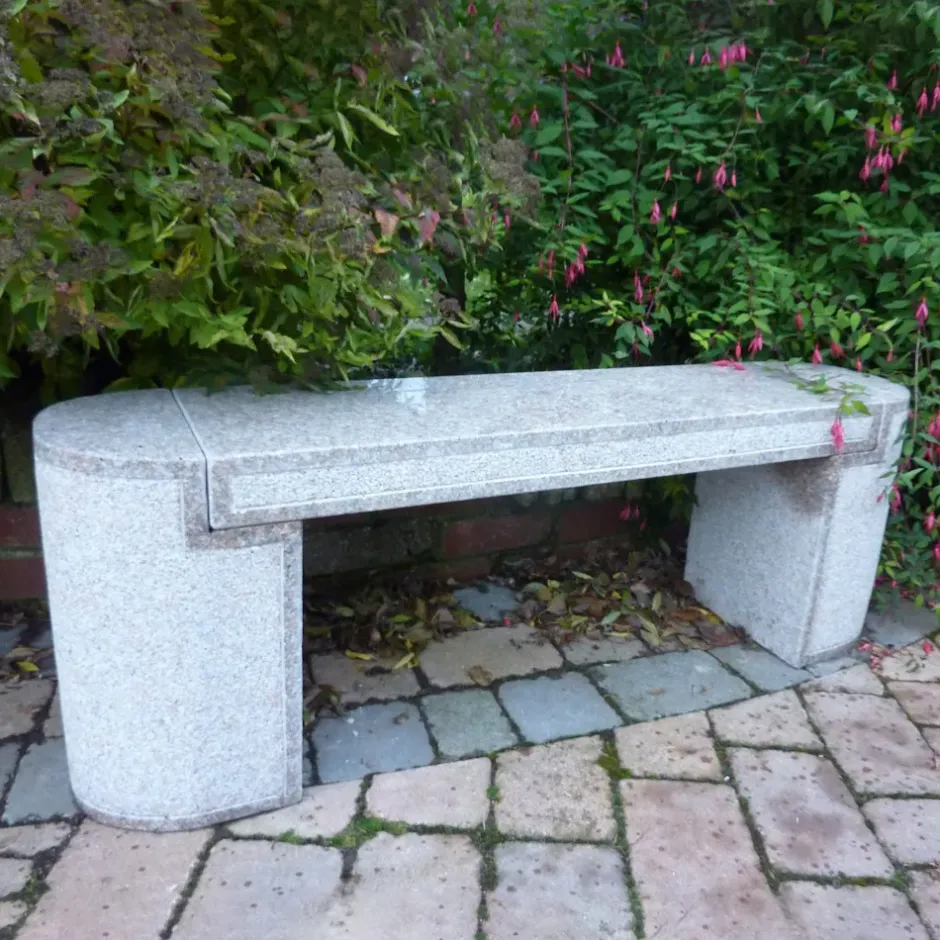 Statues & Sculptures Stone Benches^Elegance Polished Granite Stone Garden Bench