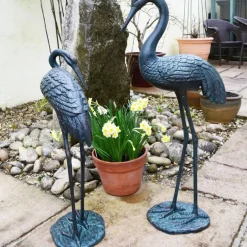 Statues & Sculptures Cranes^Elegant Cranes Bronze Metal Garden Ornaments