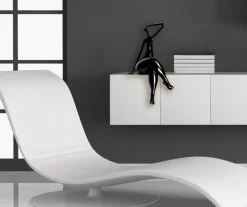 Statues & Sculptures Figurative|Table Top^Elegant Grace 38cm Black Resin Indoor Sculpture