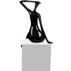 Statues & Sculptures Figurative|Table Top^Elegant Grace 38cm Black Resin Indoor Sculpture