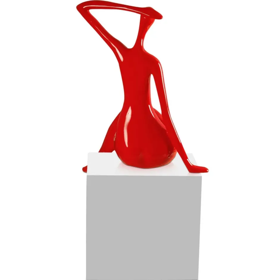Statues & Sculptures Figurative|Table Top^Elegant Grace 38cm Red Resin Indoor Sculpture