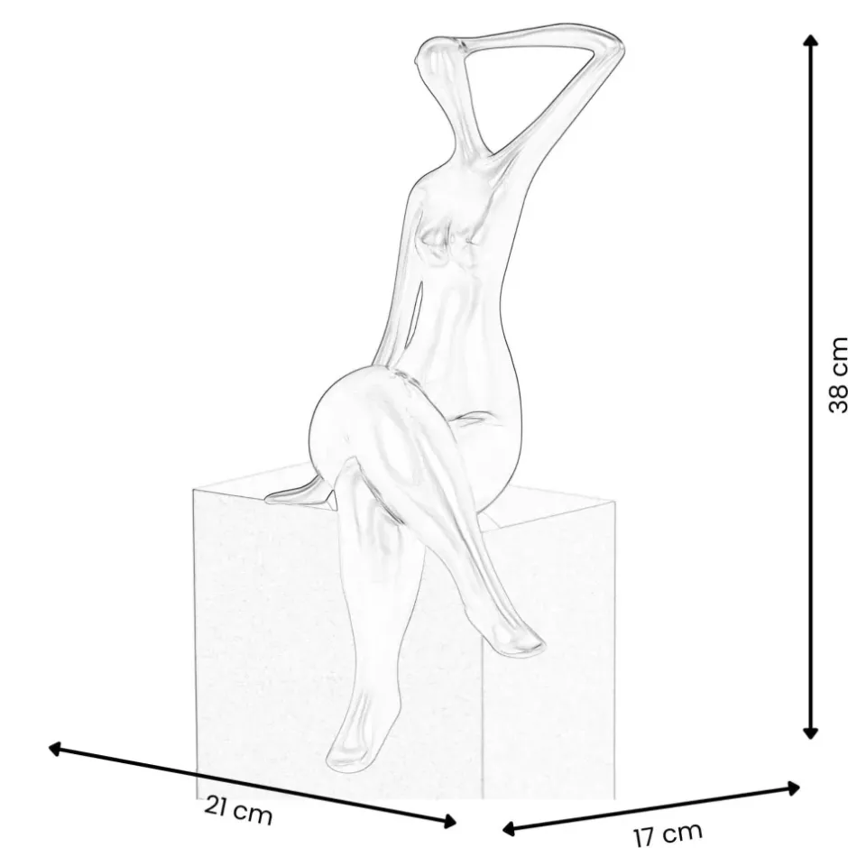 Statues & Sculptures Figurative|Table Top^Elegant Grace 38cm Red Resin Indoor Sculpture