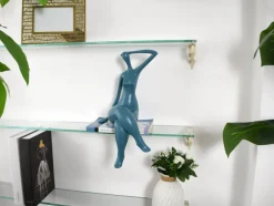 Statues & Sculptures Figurative|Table Top^Elegant Grace 38cm Teal Resin Indoor Sculpture