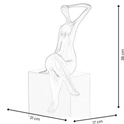 Statues & Sculptures Figurative|Table Top^Elegant Grace 38cm Violet Resin Indoor Sculpture