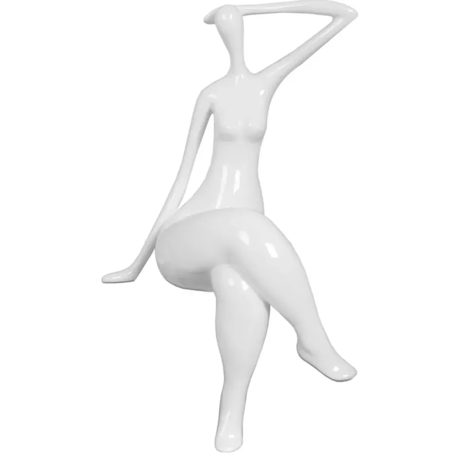 Statues & Sculptures Figurative|Table Top^Elegant Grace 38cm White Resin Indoor Sculpture