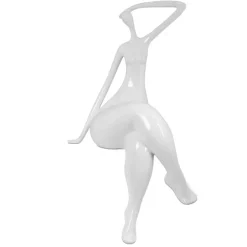 Statues & Sculptures Figurative|Table Top^Elegant Grace 75cm White Resin Indoor Sculpture