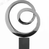 Statues & Sculptures Contemporary|Contemporary^Ellipse 103cm Metal Stainless Steel Indoor Sculpture