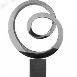 Statues & Sculptures Contemporary|Contemporary^Ellipse 103cm Metal Stainless Steel Indoor Sculpture