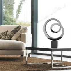 Statues & Sculptures Contemporary|Contemporary^Ellipse 64cm Metal Stainless Steel Indoor Sculpture