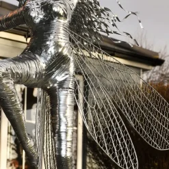 Statues & Sculptures Fairies^Elvina Fairy 90cm Metal Wire Garden Sculpture