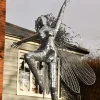Statues & Sculptures Fairies^Elvina Fairy Metal Wire Garden Sculpture