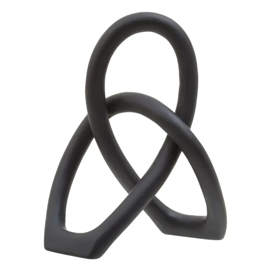 Statues & Sculptures Table Top|Abstract^Eternal Curves 19cm Black Resin Indoor Sculpture