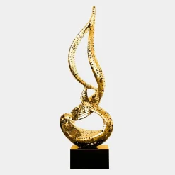 Statues & Sculptures Giant|Floor Standing^Eternal Flame 173cm Gold Metal Garden Sculpture