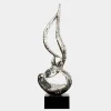Statues & Sculptures Giant|Floor Standing^Eternal Flame 173cm Silver Metal Garden Sculpture