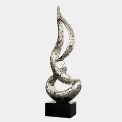 Statues & Sculptures Giant|Floor Standing^Eternal Flame 173cm Silver Metal Garden Sculpture