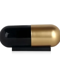 Statues & Sculptures Table Top|Contemporary^Eternal Health Pill 13cm Gold Resin Indoor Sculpture