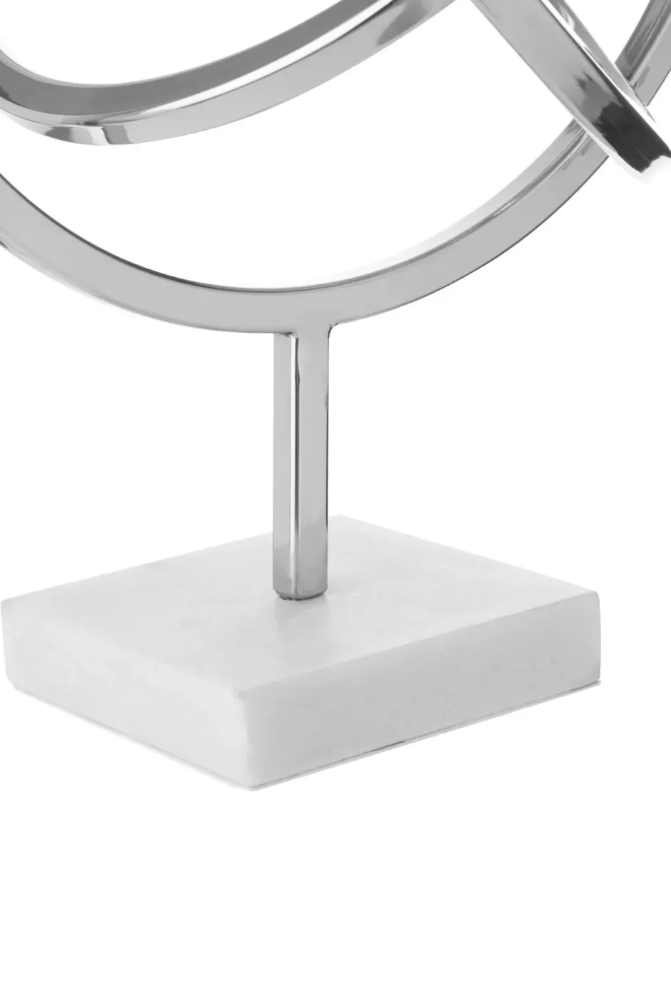 Statues & Sculptures Table Top|Contemporary^Eternal Orbit 42cm Silver Metal Indoor Sculpture