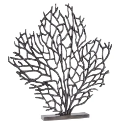 Statues & Sculptures Table Top|Contemporary^Euphoric Coral 53cm Black Metal Indoor Sculpture