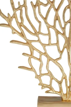 Statues & Sculptures Table Top|Contemporary^Euphoric Coral 40cm Gold Metal Indoor Sculpture