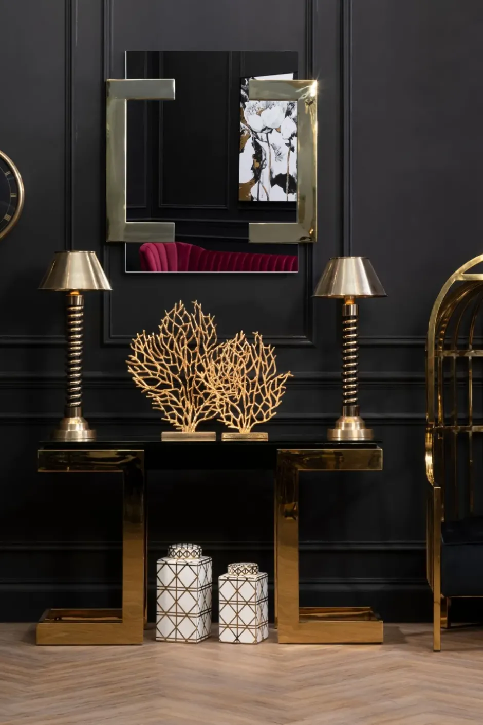 Statues & Sculptures Table Top|Contemporary^Euphoric Coral 54cm Gold Metal Indoor Sculpture