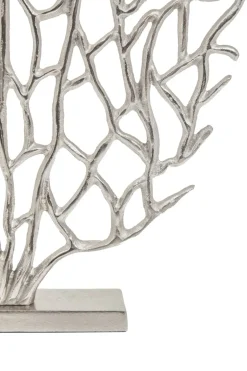 Statues & Sculptures Table Top|Contemporary^Euphoric Coral 43cm Silver Metal Indoor Sculpture
