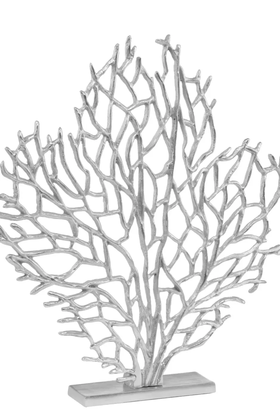 Statues & Sculptures Table Top|Modern^Euphoric Coral 53cm Silver Metal Indoor Sculpture