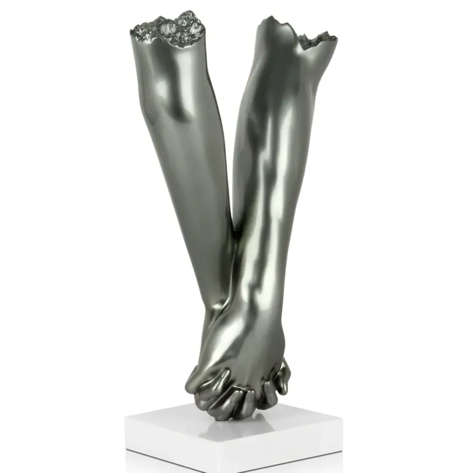 Statues & Sculptures Table Top|Contemporary^Everlasting Embrace 44cm Anthracite Resin Indoor Sculpture