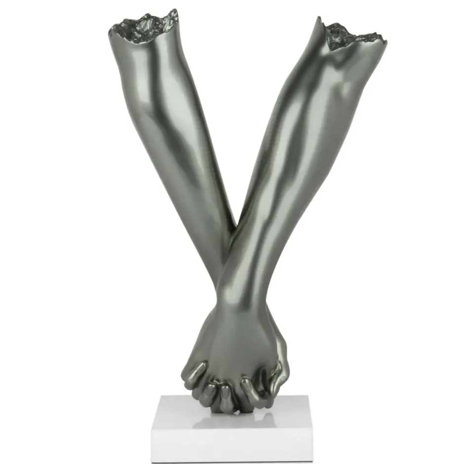 Statues & Sculptures Table Top|Contemporary^Everlasting Embrace 44cm Anthracite Resin Indoor Sculpture