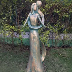 Statues & Sculptures Modern^Everlasting Love 85cm Aged Bronze Resin Garden Statue