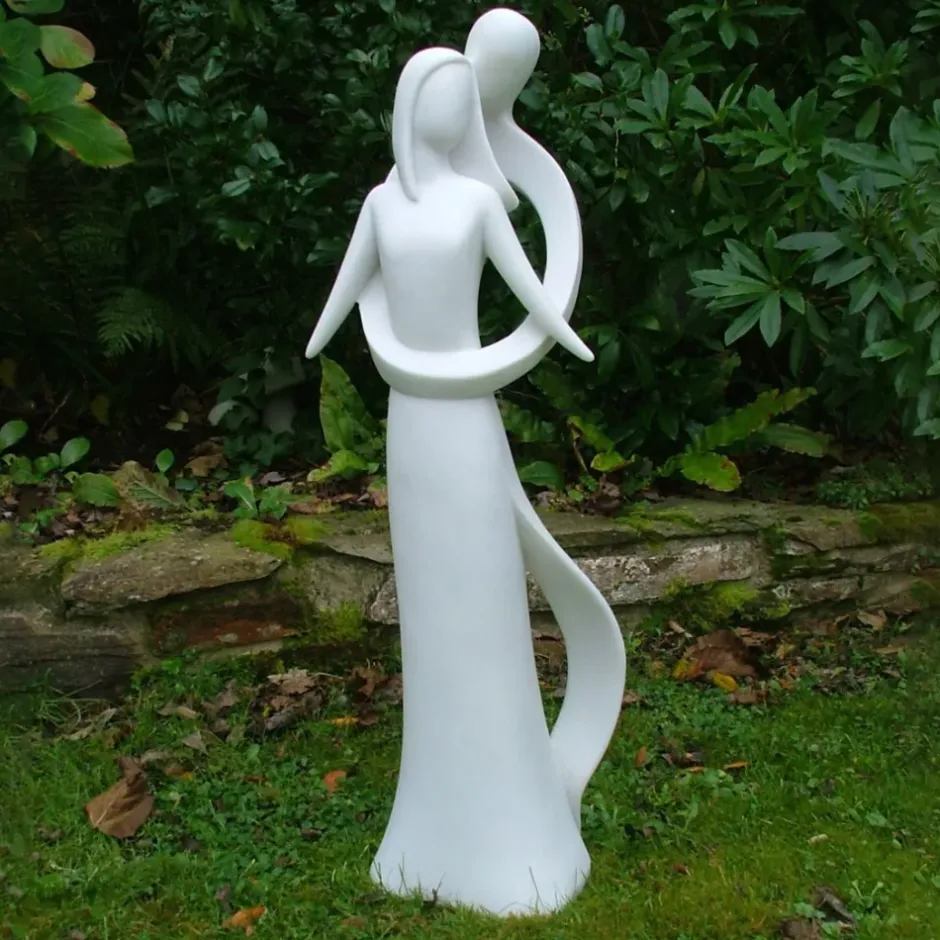 Statues & Sculptures Modern^Everlasting Love 85cm Marble Resin Garden Statue