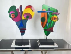 Statues & Sculptures Table Top|Abstract^Evolving Visage 59cm Abstract Metal Indoor Sculpture