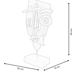 Statues & Sculptures Table Top|Abstract^Evolving Visage 59cm Abstract Metal Indoor Sculpture