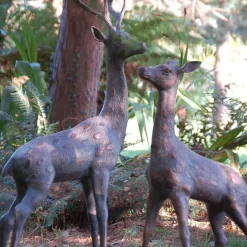 Statues & Sculptures Stags & Deers^Extra Large Stag & Doe Deer Bronze Garden Statues