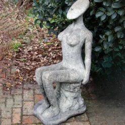 Statues & Sculptures Modern^Fadila 100cm Modern Stone Garden Statue