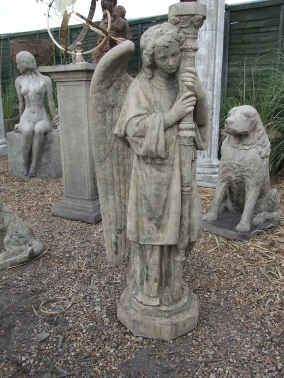 Statues & Sculptures Angel^Fallen Angel Stone Garden Statue