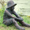 Statues & Sculptures Children^Farmer Boy Bronze Resin Garden Ornament