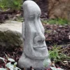 Statues & Sculptures Easter Island Heads^Female Easter Island Head Stone Garden Ornament