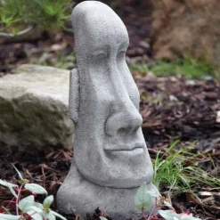 Statues & Sculptures Easter Island Heads^Female Easter Island Head Stone Garden Ornament